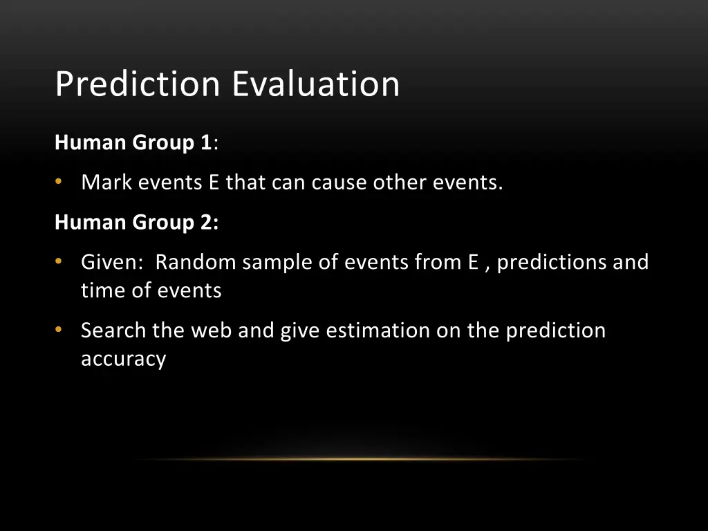 prediction evaluation