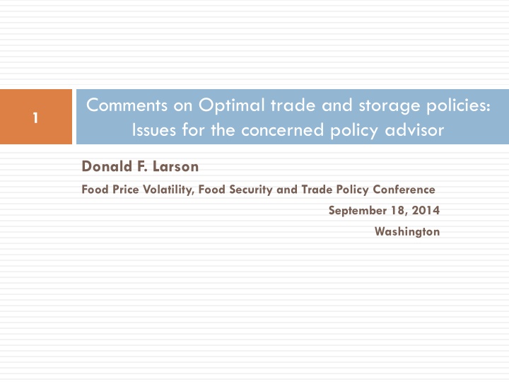 comments on optimal trade and storage policies