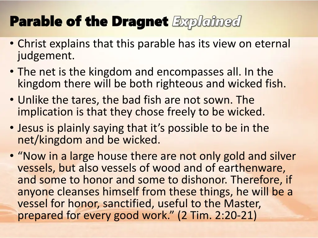 parable of the dragnet parable of the dragnet 1