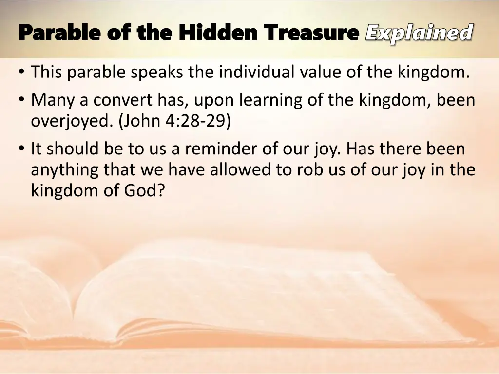 parable of the hidden treasure parable 1