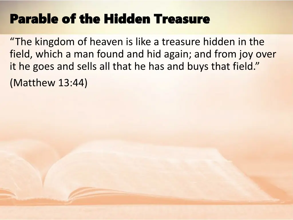 parable of the hidden treasure parable