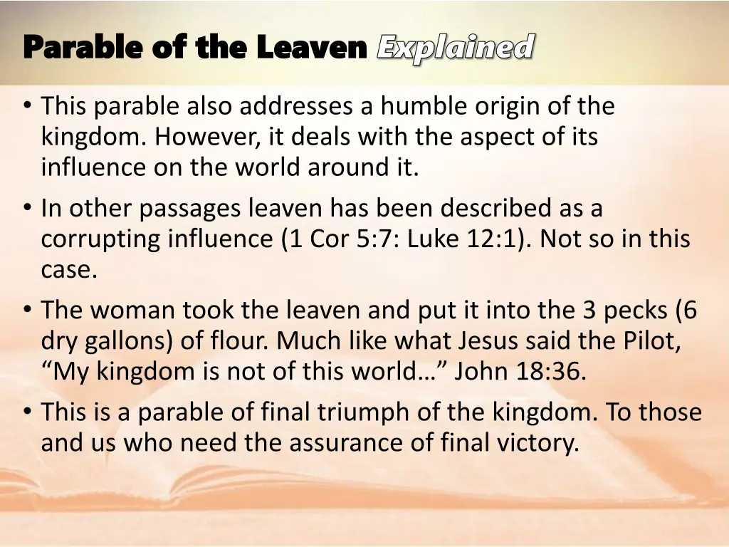 parable of the leaven parable of the leaven 1