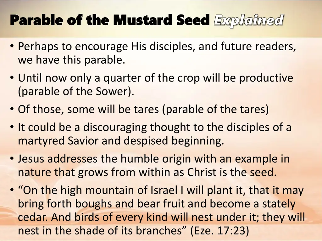 parable of the mustard seed parable 1