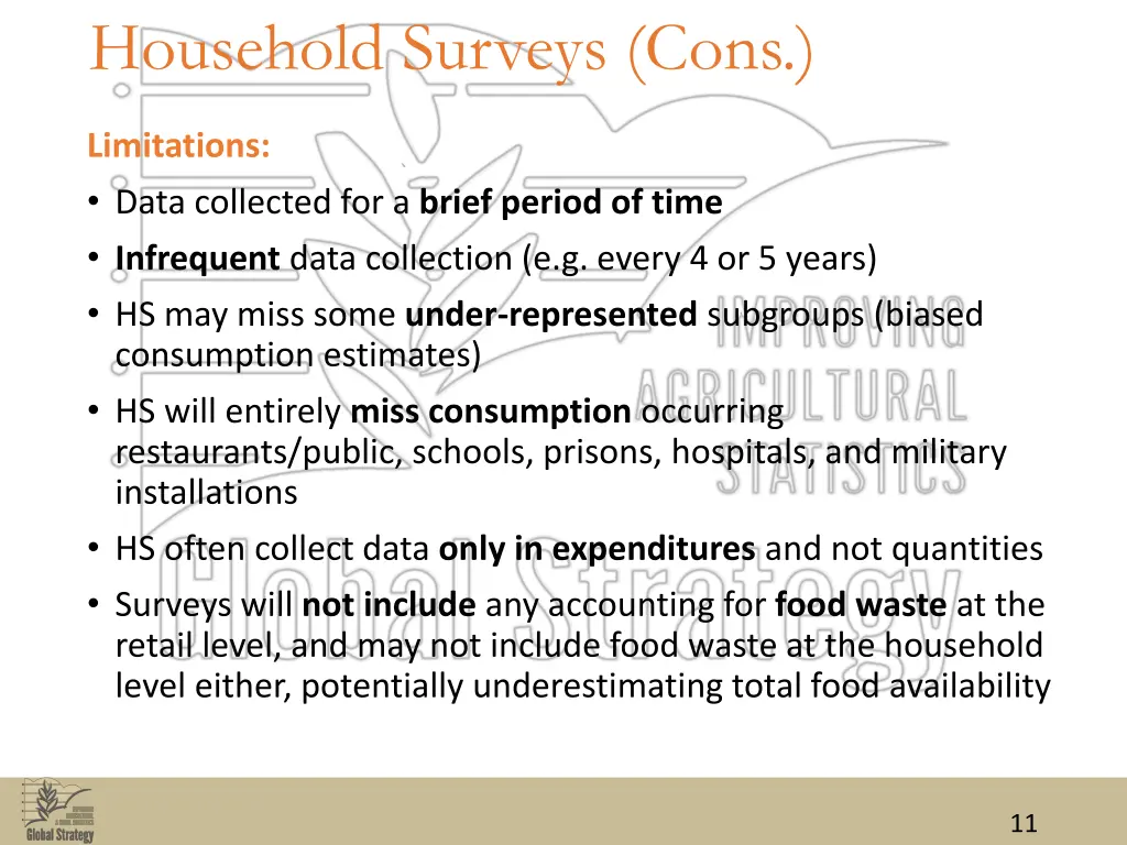 household surveys cons