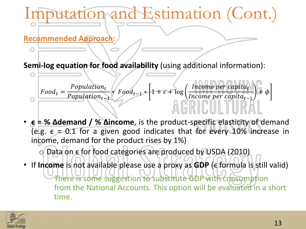 imputation and estimation cont