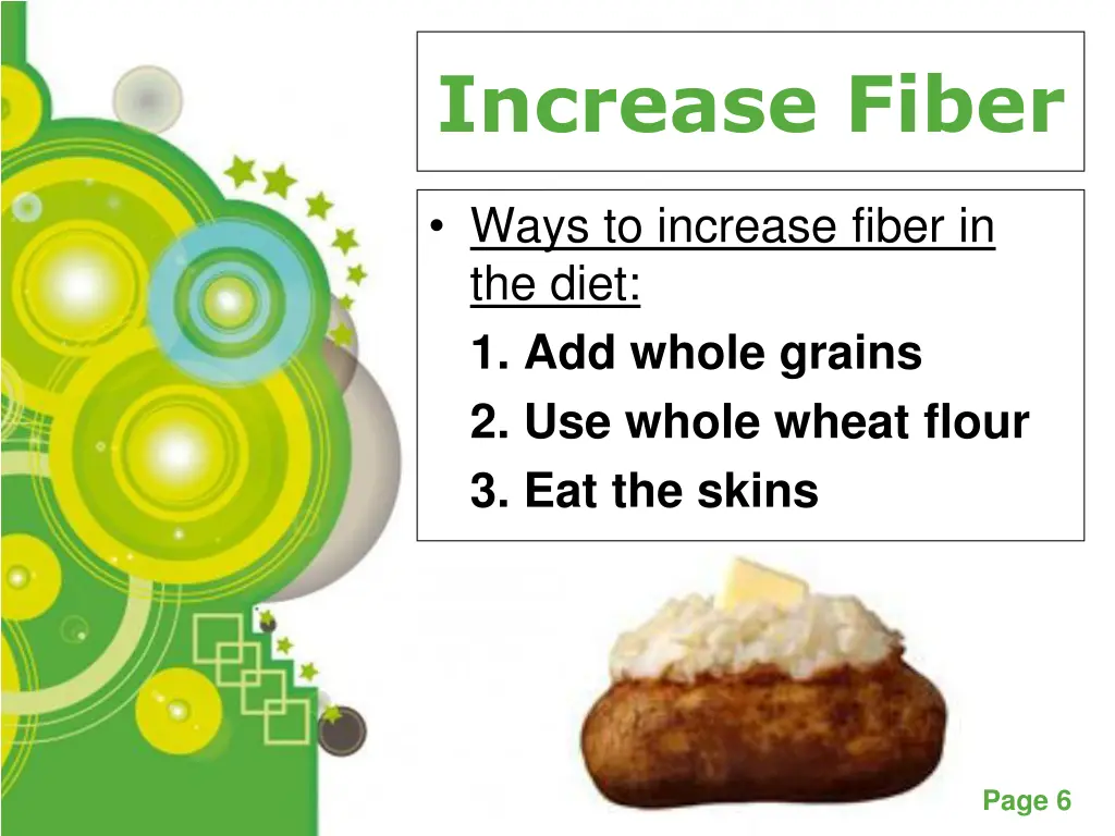 increase fiber