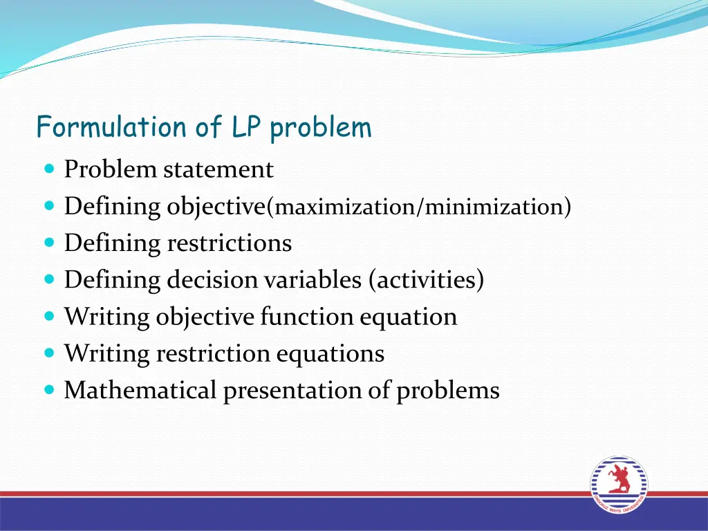 formulation of lp problem