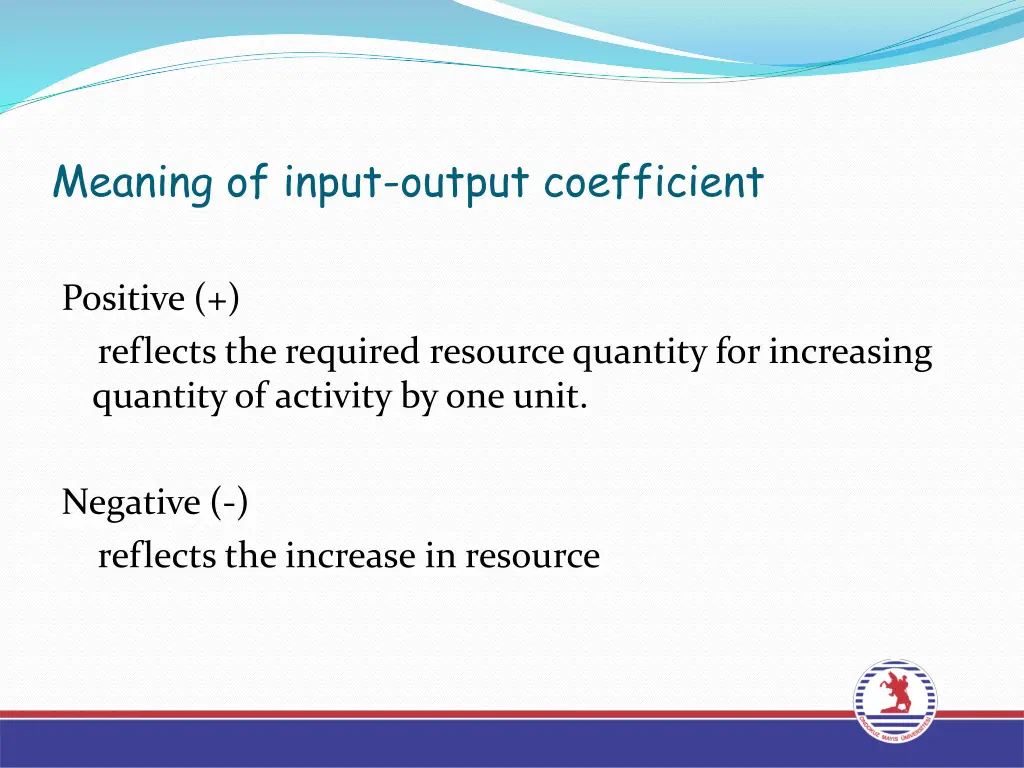 meaning of input output coefficient