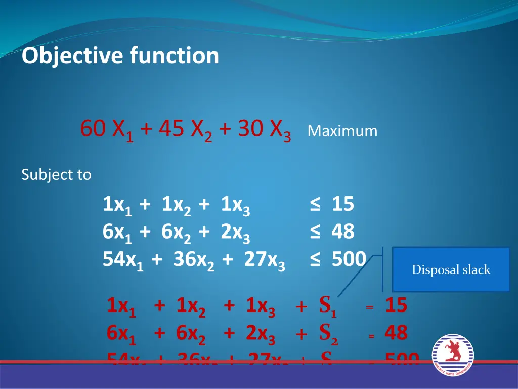 objective function 1