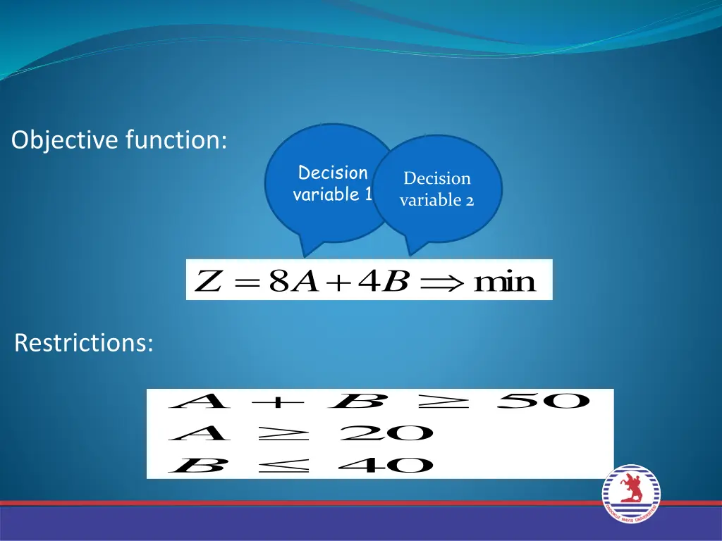 objective function