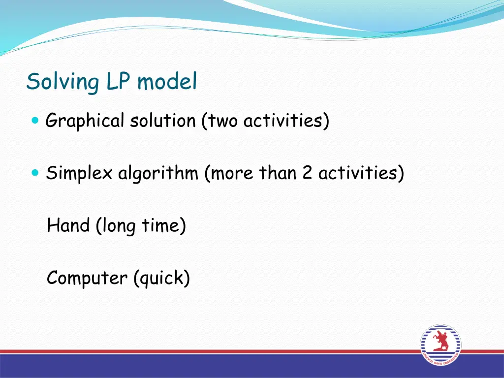 solving lp model