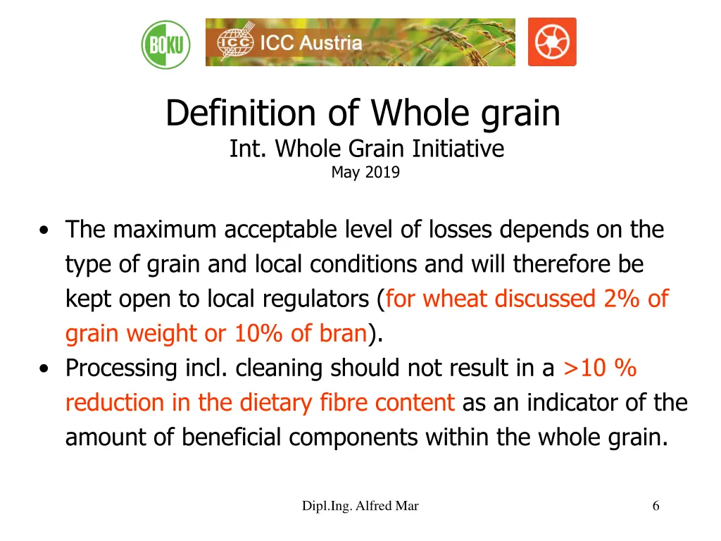 definition of whole grain int whole grain 1