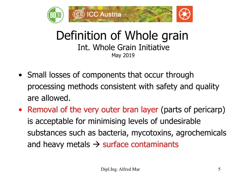 definition of whole grain int whole grain