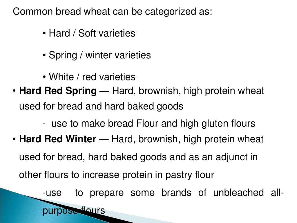 common bread wheat can be categorized as