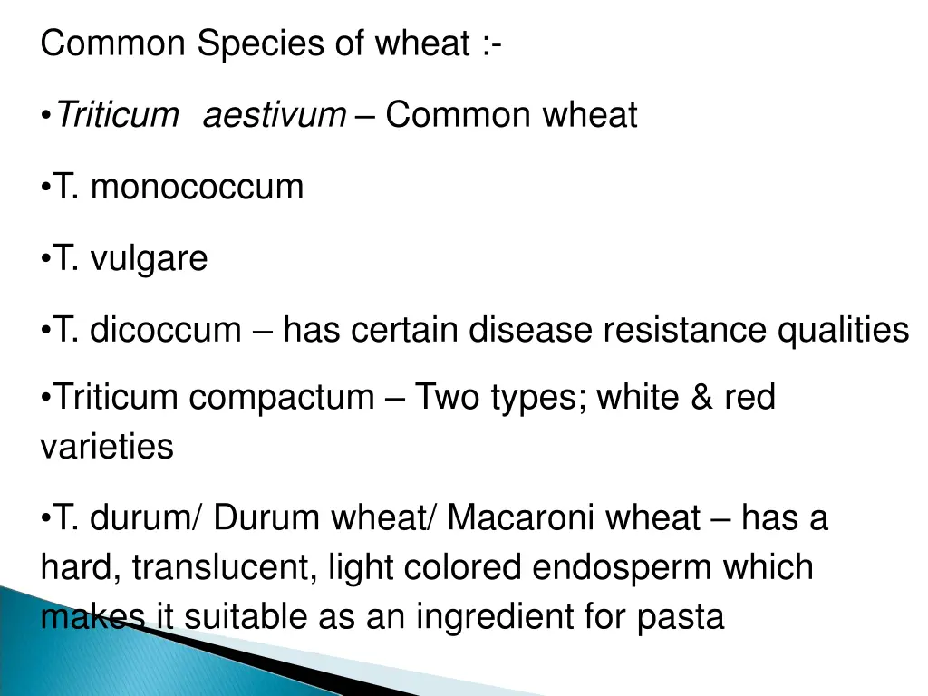 common species of wheat