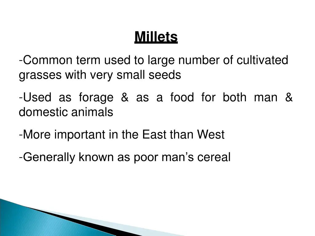 millets