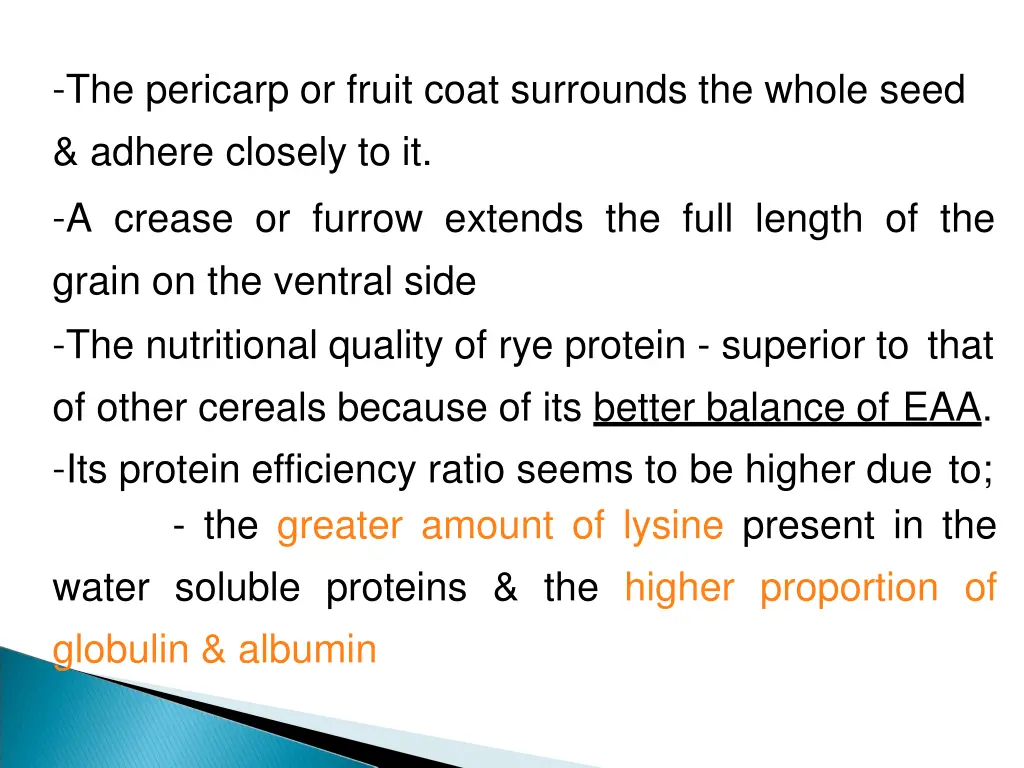 the pericarp or fruit coat surrounds the whole