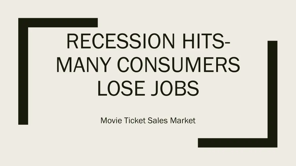 recession hits many consumers lose jobs