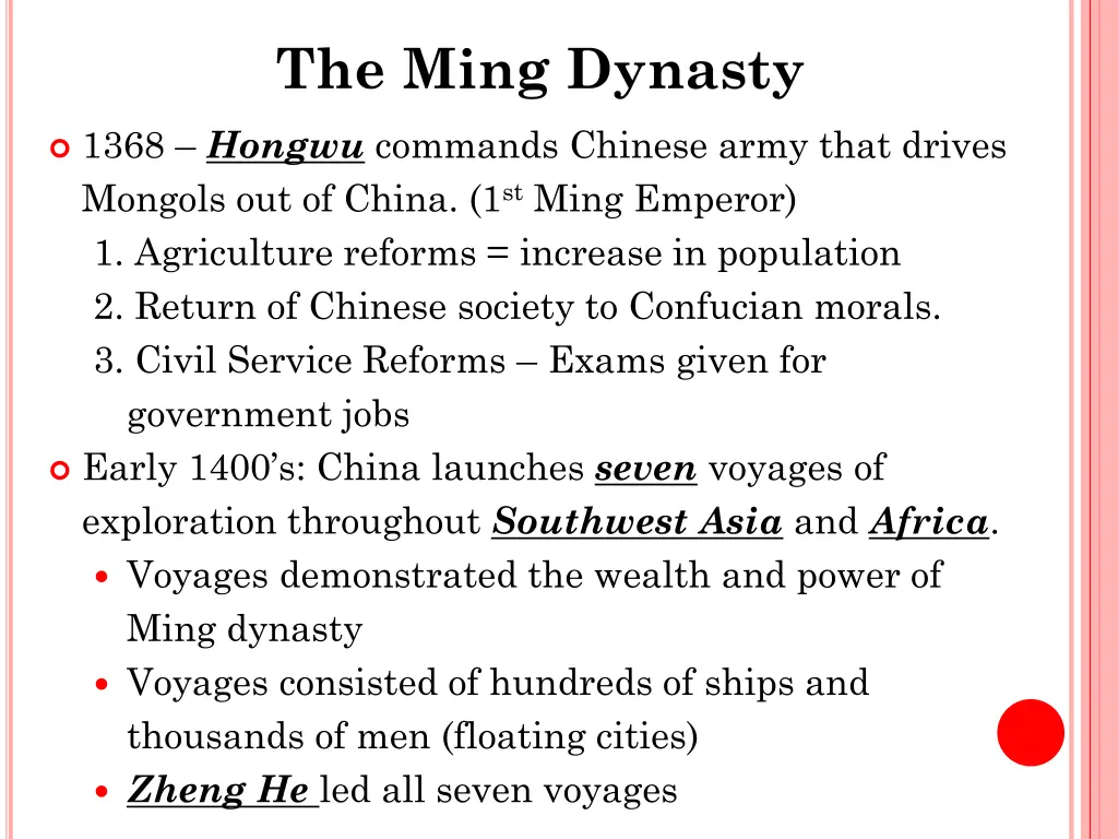 the ming dynasty