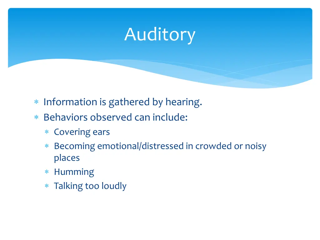 auditory