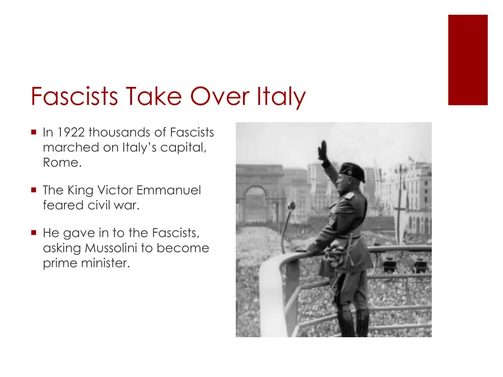 fascists take over italy