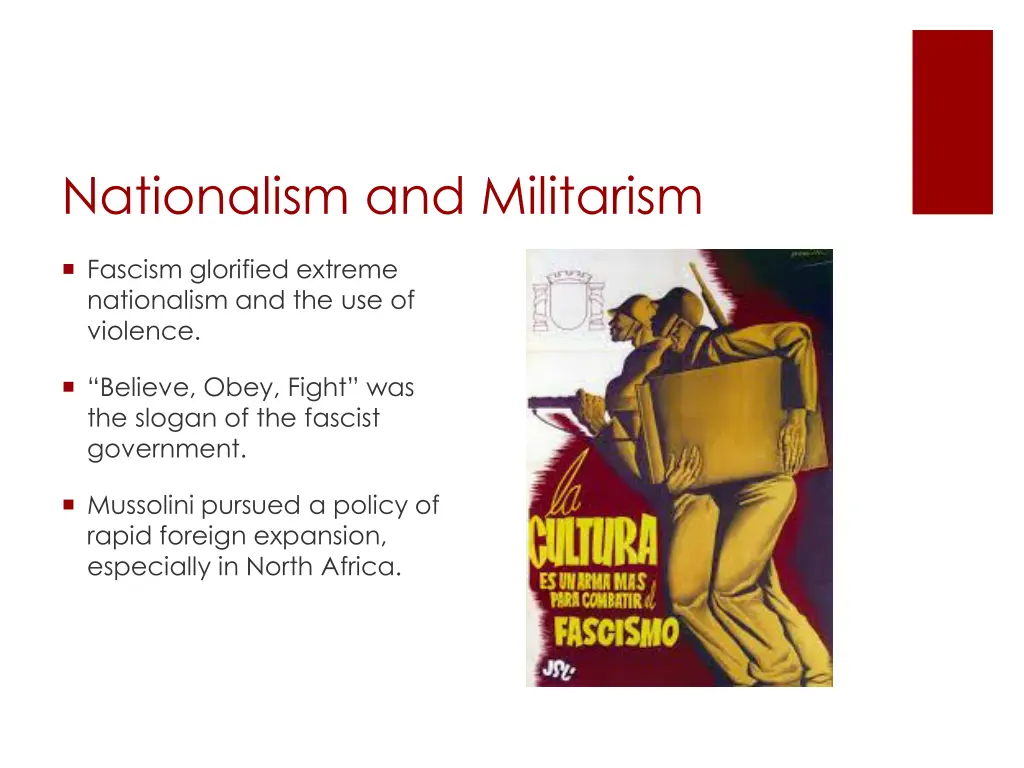 nationalism and militarism