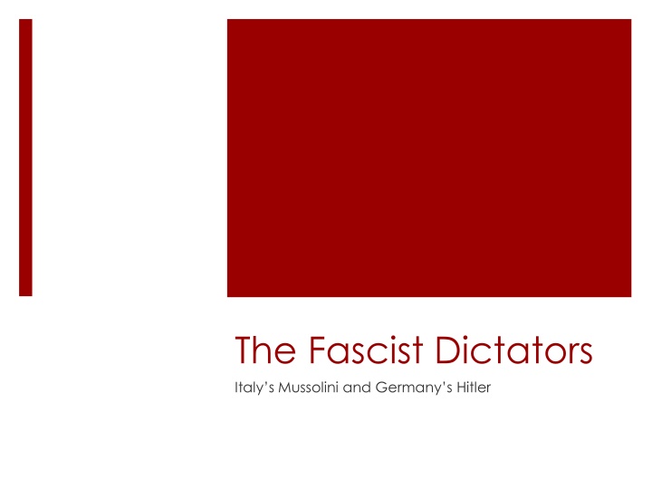 the fascist dictators italy s mussolini