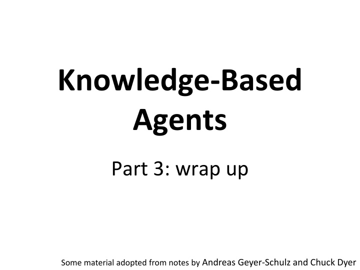 knowledge based agents