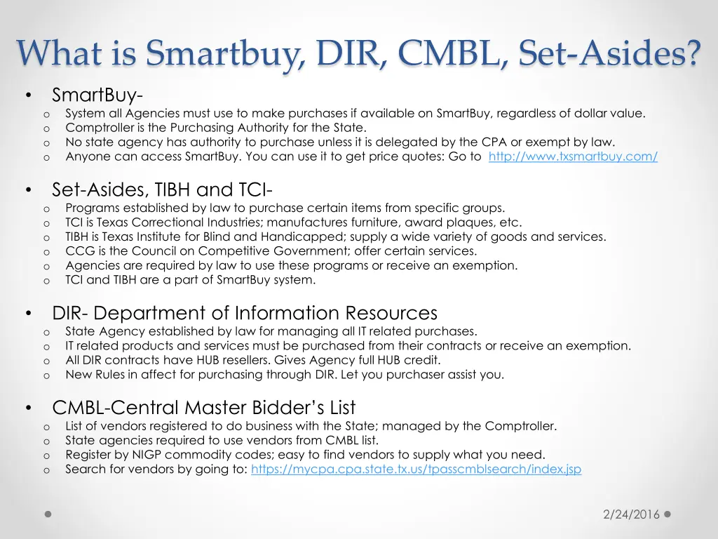 what is smartbuy dir cmbl set asides smartbuy