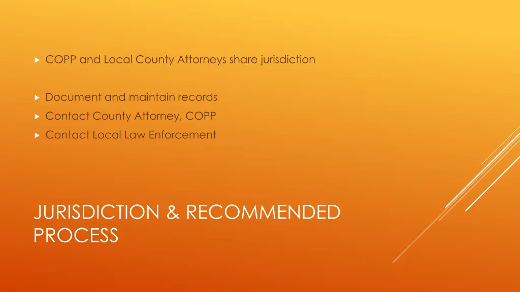 copp and local county attorneys share jurisdiction