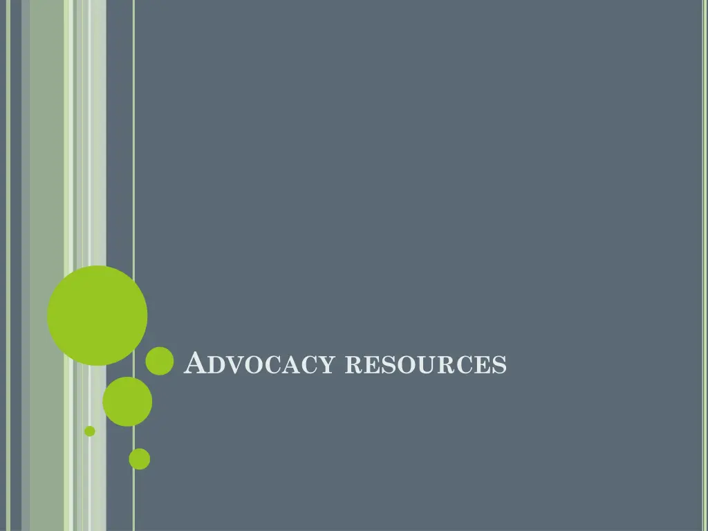 a dvocacy resources