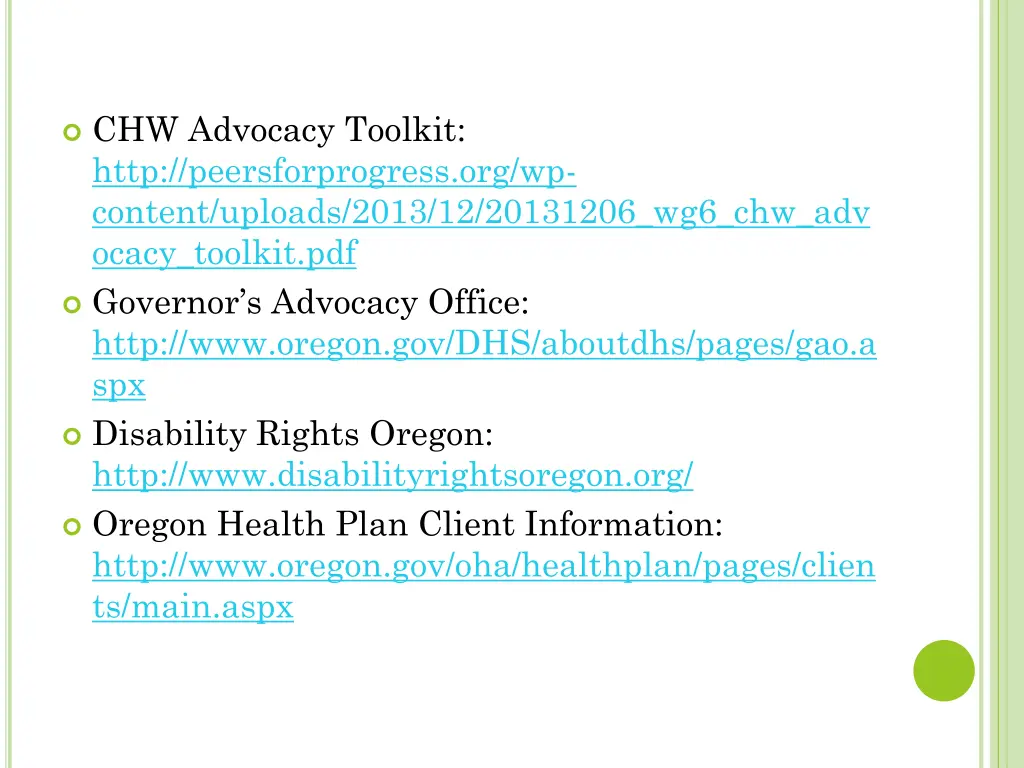 chw advocacy toolkit http peersforprogress