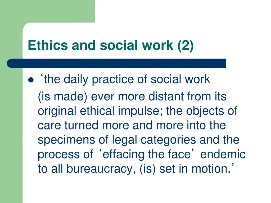 ethics and social work 2