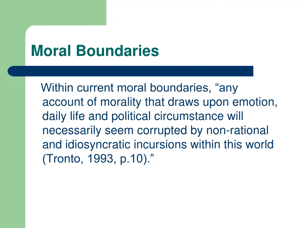 moral boundaries