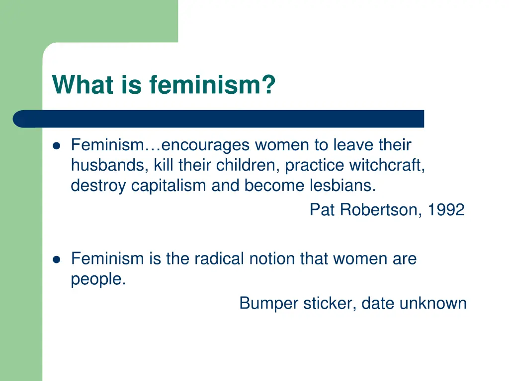 what is feminism 1