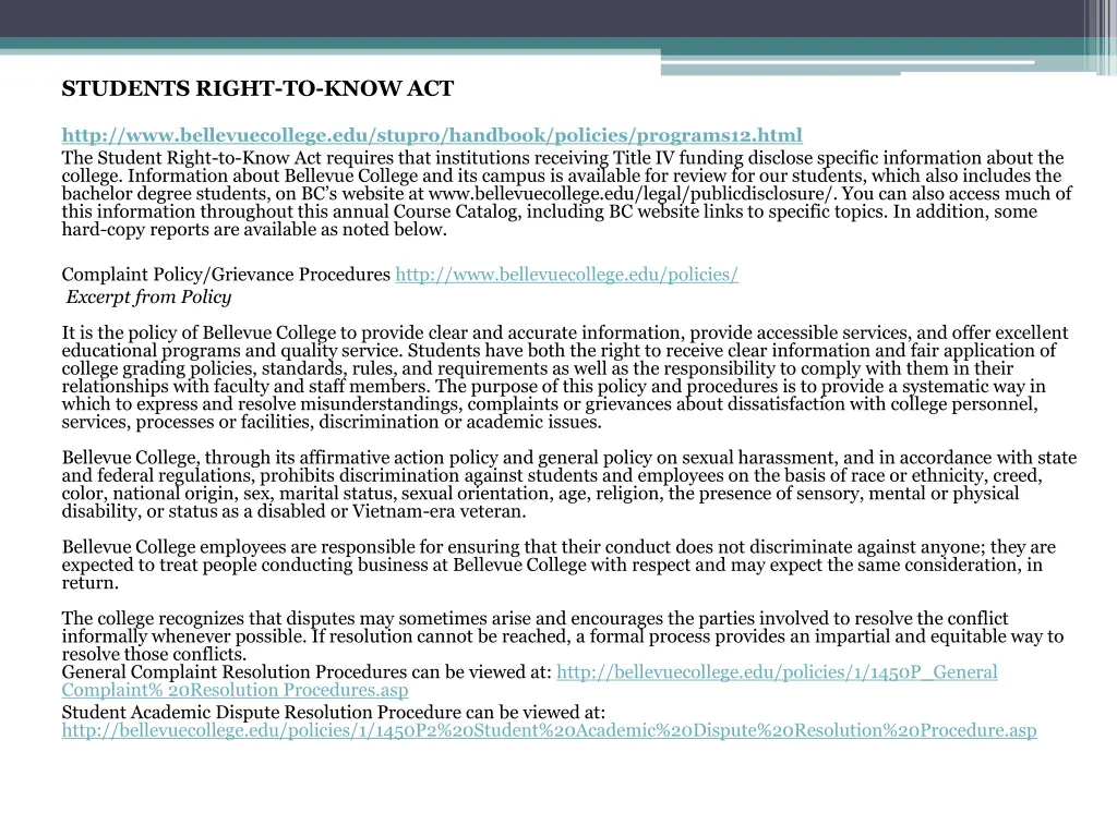 students right to know act