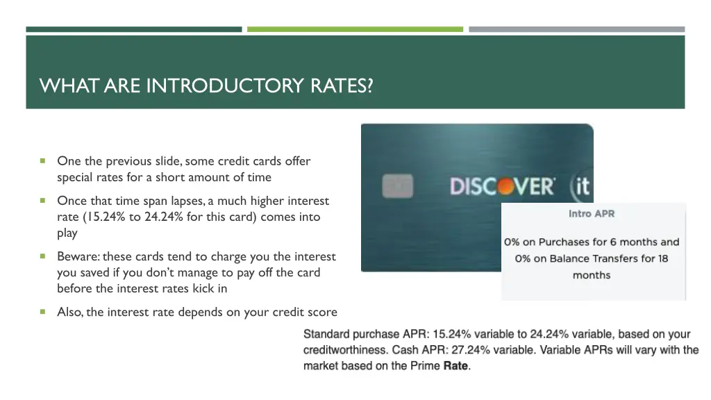 what are introductory rates