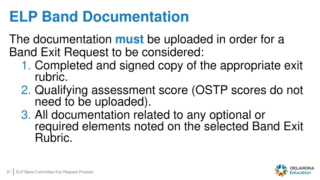 elp band documentation