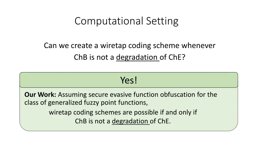 computational setting 1