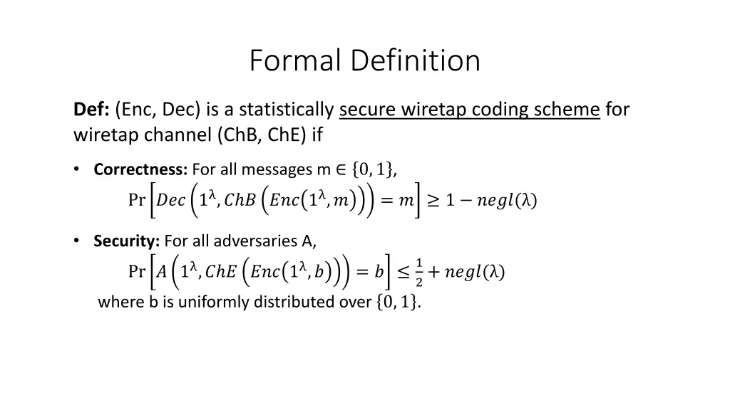 formal definition