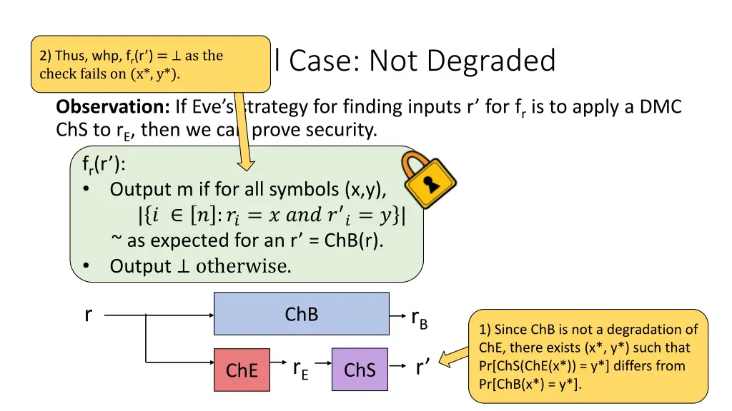 general case not degraded check fails on x y