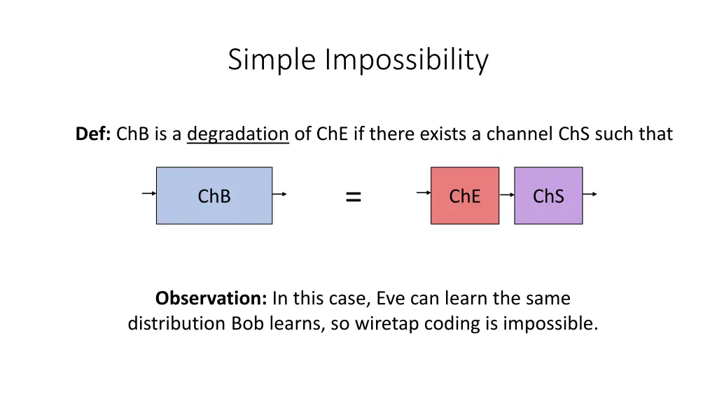 simple impossibility