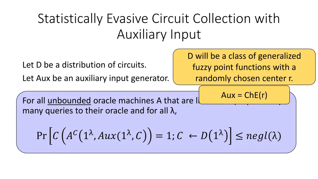 statistically evasive circuit collection with 2