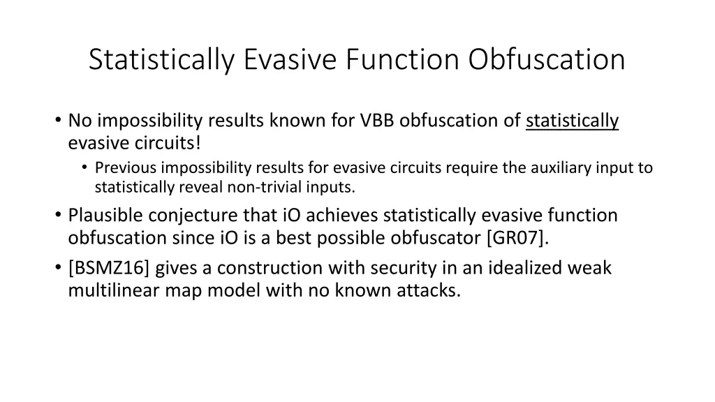 statistically evasive function obfuscation 1