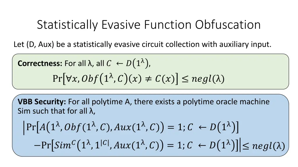 statistically evasive function obfuscation