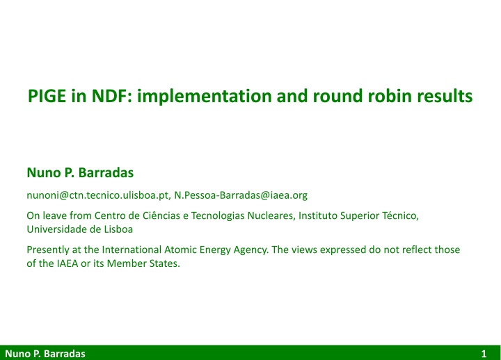 pige in ndf implementation and round robin results