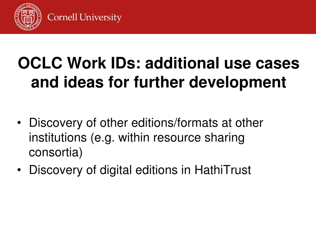 oclc work ids additional use cases and ideas 2