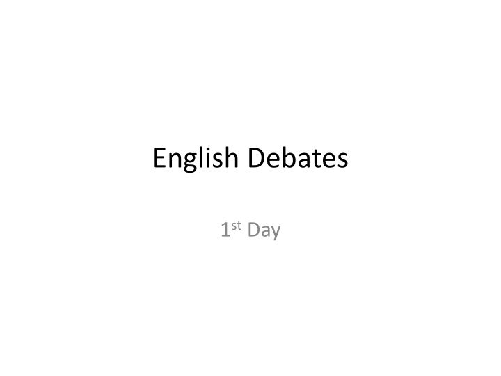 english debates