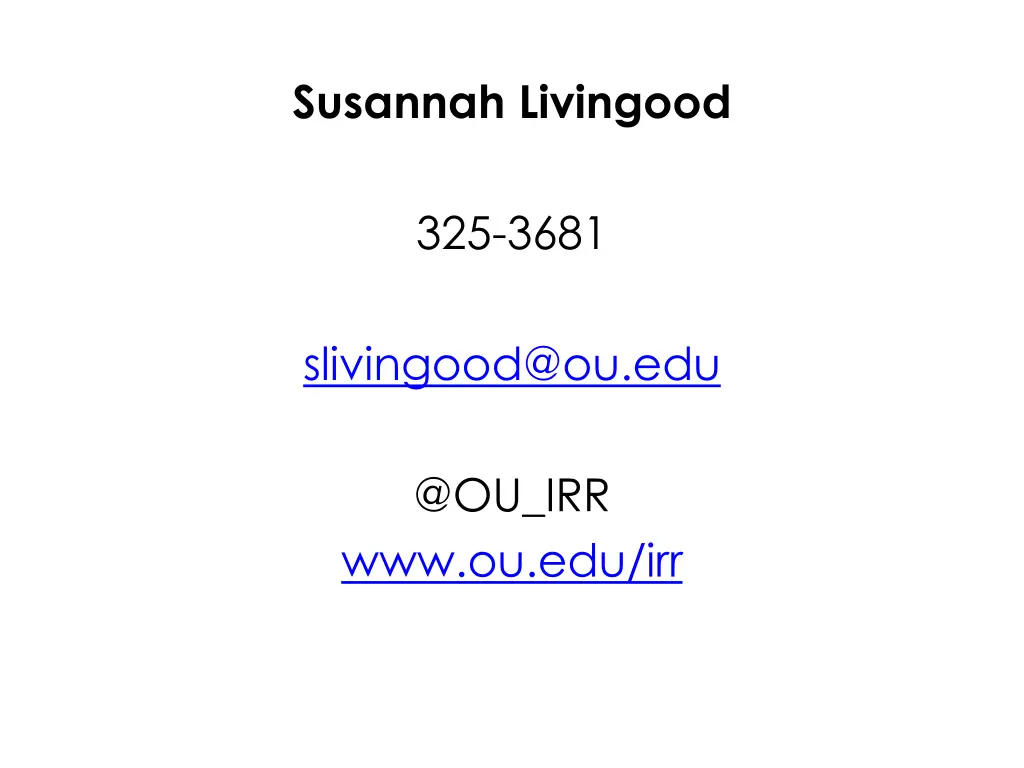 susannah livingood