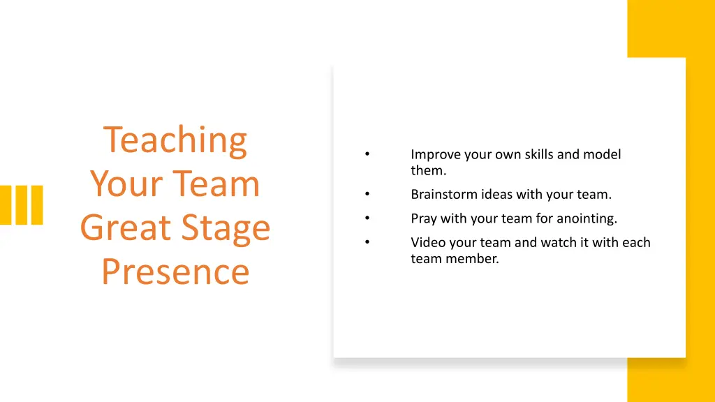 teaching your team great stage presence 4